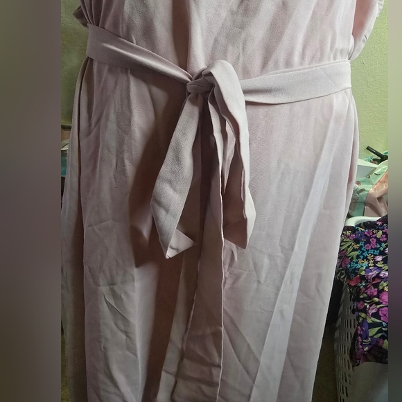 Shein Fit+ 28/30 Pink Floral Crochet Sleeve Dress - Picture 3 of 7